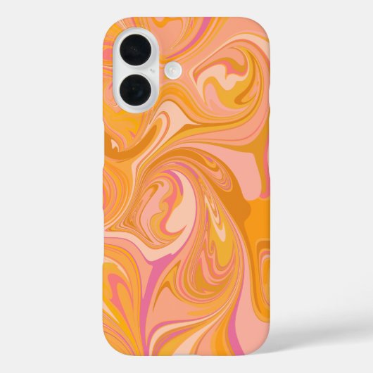 Abstracte marmerkunst in geel Case-Mate iPhone case (Achterkant)