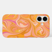 Abstracte marmerkunst in geel Case-Mate iPhone case (Achterkant (horizontaal))