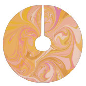 Abstracte marmerkunst in geel kerstboom rok (Voorkant)