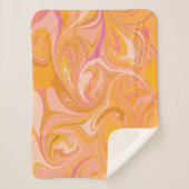 Abstracte marmerkunst in geel sherpa deken (Voorkant)