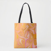 Abstracte marmerkunst in geel tote bag (Voorkant)