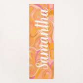 Abstracte marmerkunst in geel yogamat (Voorkant)