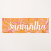 Abstracte marmerkunst in geel yogamat (Voorkant (horizontaal))