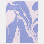 Abstracte marmerkunst in lavender en Blush Pink Fleece Deken (Voorkant)