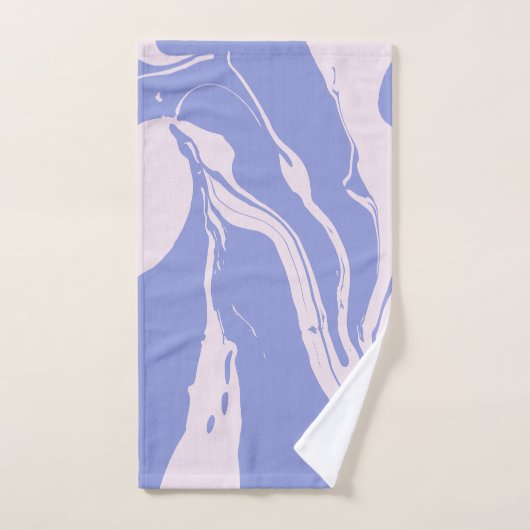 Abstracte marmerkunst in Lavender Paars en roze Bad Handdoek (Handdoek)