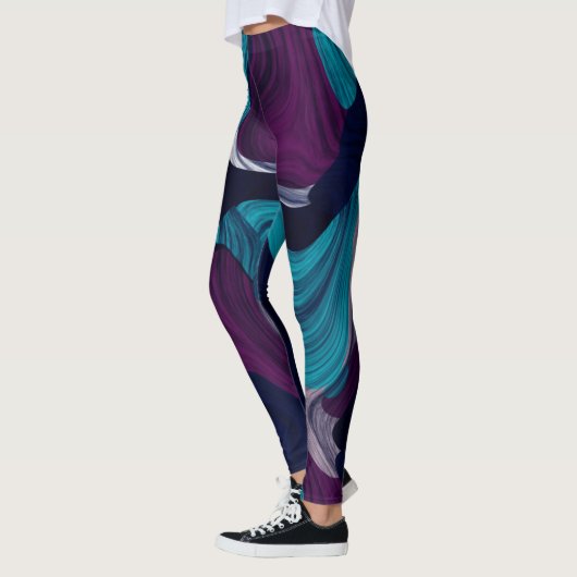 Abstracte marmertextuur leggings (Links)
