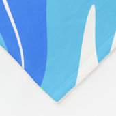 Abstracte marmerwerveltextuur - oceaantinten fleece deken (Hoek)