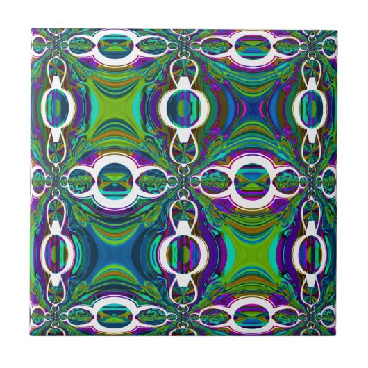 Abstracte Marokkaanse designtegel Tegeltje (Voorkant)