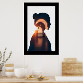 Abstracte Marokkaanse deuropening muurkunst Poster (Keuken)