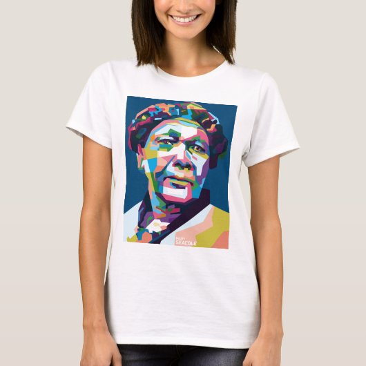 Abstracte Mary Seacole in WPAP T-shirt (Voorkant)
