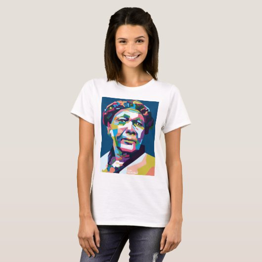 Abstracte Mary Seacole in WPAP T-shirt (Voorkant volledig)