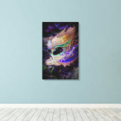 Abstracte Masquerade Masker Canvas Kunst (Insitu (Houten vloer))