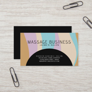 Abstracte Massage Business Hair Salon Designer Visitekaartje