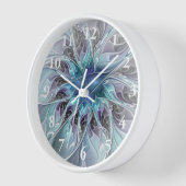 Abstracte matige bloem met blauw (Hoek)