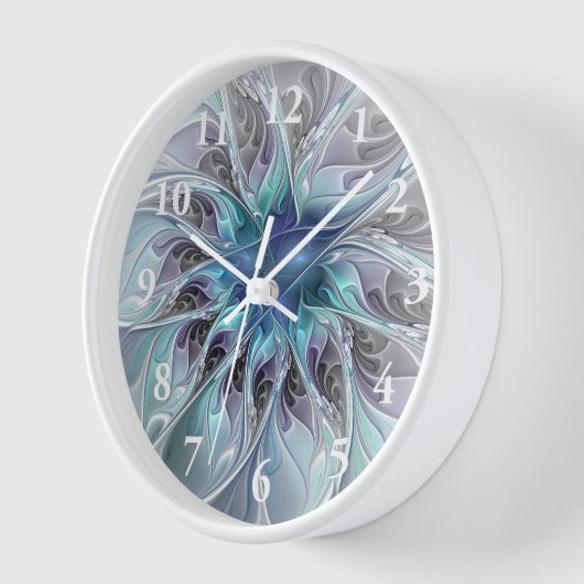 Abstracte matige bloem met blauw (Hoek)