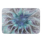 Abstracte matige bloem met blauw badmat (Voorkant)