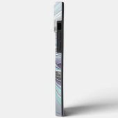 Abstracte matige bloem met blauw Case-Mate iPhone case (Achterkant / Links)