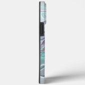 Abstracte matige bloem met blauw Case-Mate iPhone case (Achterkant / Rechts)