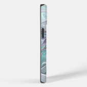 Abstracte matige bloem met blauw Case-Mate iPhone case (Achterkant / Rechts)