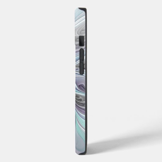 Abstracte matige bloem met blauw Case-Mate iPhone case (Achterkant / Links)