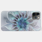 Abstracte matige bloem met blauw Case-Mate iPhone case (Achterkant (horizontaal))