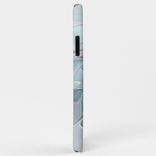 Abstracte matige bloem met blauw Case-Mate iPhone case (Achterkant/rechts)