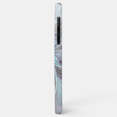 Abstracte matige bloem met blauw Case-Mate iPhone case (Achterkant/links)