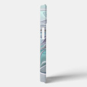 Abstracte matige bloem met blauw Case-Mate iPhone case (Achterkant / Rechts)