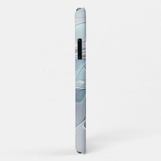 Abstracte matige bloem met blauw Case-Mate iPhone case (Achterkant/rechts)