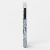 Abstracte matige bloem met blauw Case-Mate iPhone case (Achterkant/links)