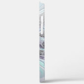 Abstracte matige bloem met blauw Case-Mate iPhone case (Achterkant / Links)