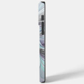 Abstracte matige bloem met blauw Case-Mate iPhone case (Achterkant / Links)