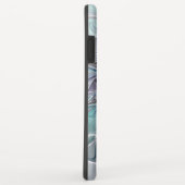 Abstracte matige bloem met blauw Case-Mate iPhone case (Achterkant/rechts)