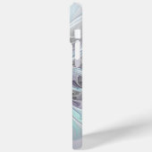 Abstracte matige bloem met blauw Case-Mate iPhone case (Achterkant / Links)