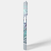 Abstracte matige bloem met blauw Case-Mate iPhone case (Achterkant / Rechts)