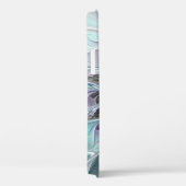 Abstracte matige bloem met blauw Case-Mate iPhone case (Achterkant / Rechts)
