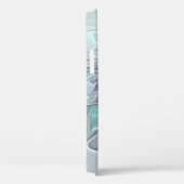 Abstracte matige bloem met blauw Case-Mate iPhone case (Achterkant / Rechts)