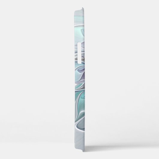 Abstracte matige bloem met blauw Case-Mate iPhone case (Achterkant / Rechts)