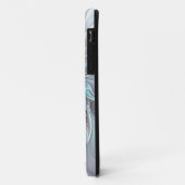 Abstracte matige bloem met blauw Case-Mate iPhone case (Achterkant/links)