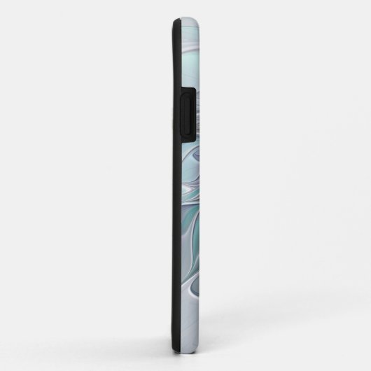 Abstracte matige bloem met blauw Case-Mate iPhone case (Achterkant/rechts)