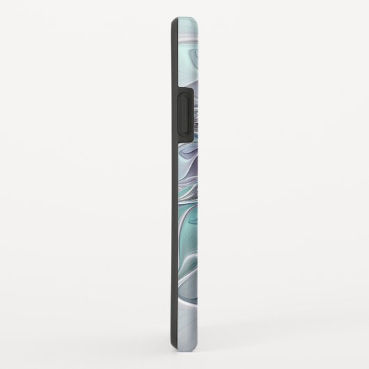 Abstracte matige bloem met blauw Case-Mate iPhone case (Achterkant/rechts)