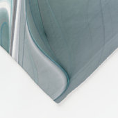 Abstracte matige bloem met blauw fleece deken (Hoek)