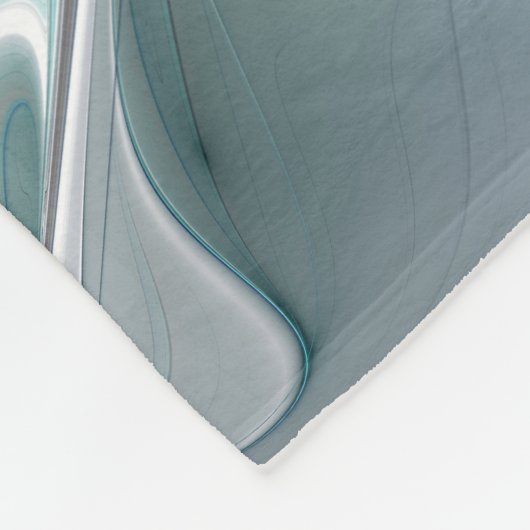 Abstracte matige bloem met blauw fleece deken (Hoek)