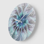 Abstracte matige bloem met blauw grote klok (Hoek)