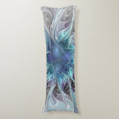 Abstracte matige bloem met blauw lichaamskussen (Voorkant Verticaal)