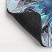 Abstracte matige bloem met blauw muismat (Hoek)