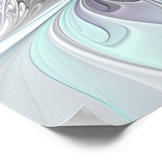 Abstracte matige bloem met blauw poster (Hoek)