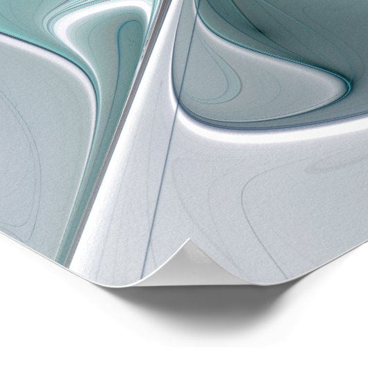 Abstracte matige bloem met blauw poster (Hoek)