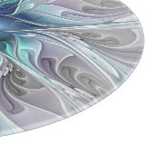 Abstracte matige bloem met blauw snijplank (Hoek)