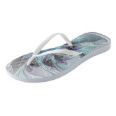 Abstracte matige bloem met blauw teenslippers (Schuin)